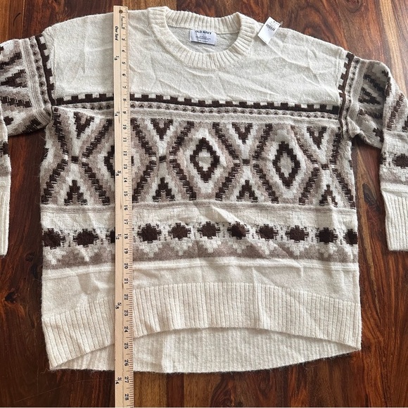 NWT Old Navy Cozy Fair Aisle Sweater Large Western Cowgirl - Picture 7 of 8